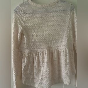 Lace peplum top